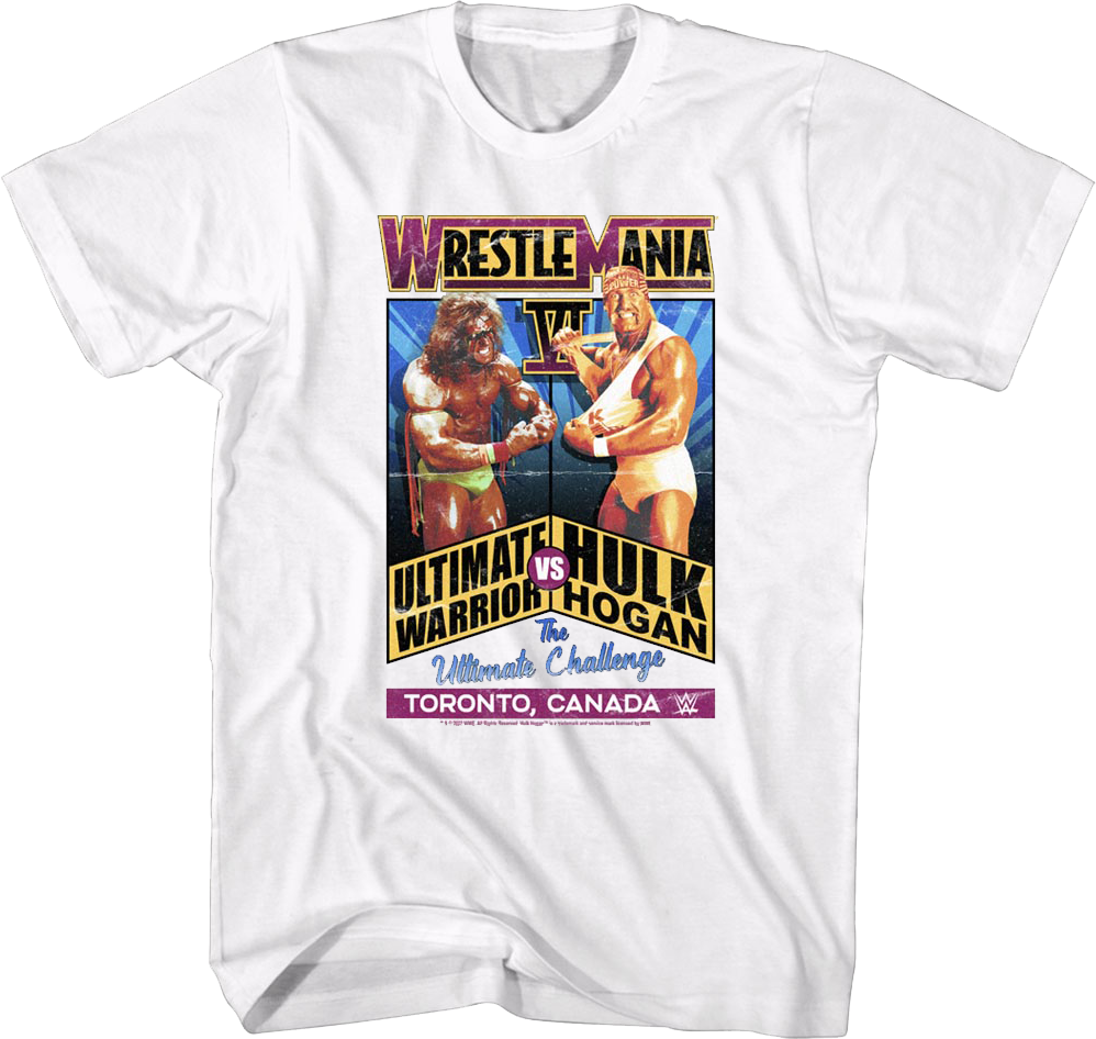 WrestleMania VI Ultimate Warrior vs Hulk Hogan T-Shirt