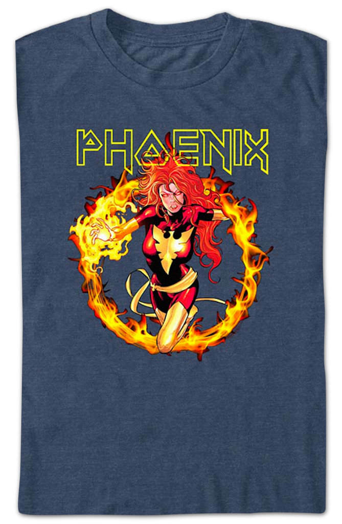 T-shirt Phoenix Rising, maglietta grafica da donna, manica
