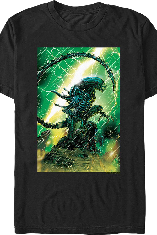 Xenomorph Rainstorm Alien T-Shirtmain product image