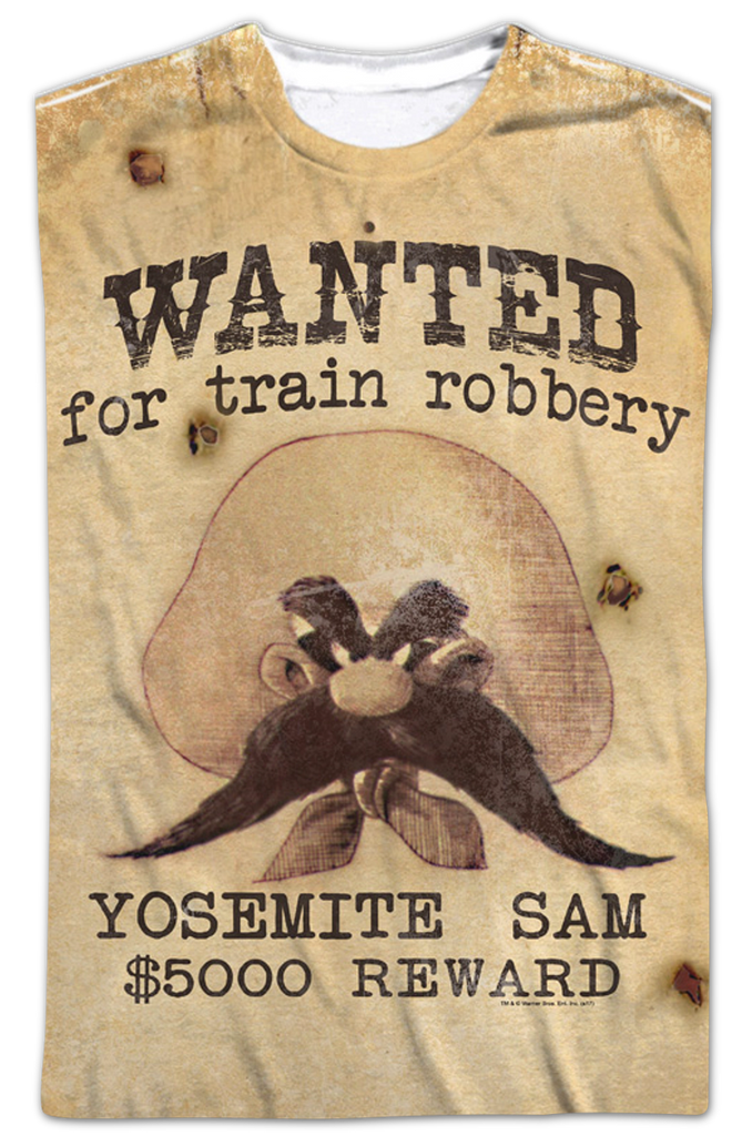 Yosemite Looney T-Shirt Wanted Sam Poster Tunes
