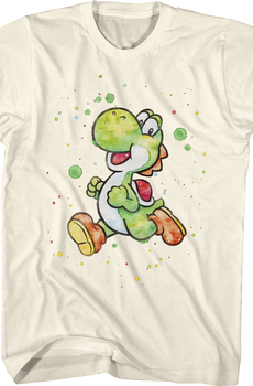 Yoshi Paint Splatter Super Mario Bros. T-Shirt