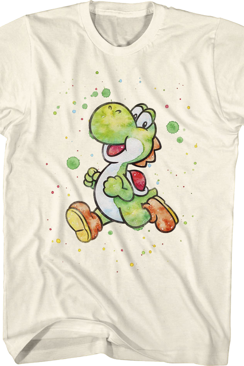 Yoshi Paint Splatter Super Mario Bros. T-Shirtmain product image