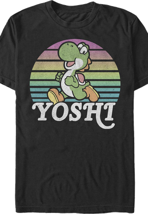 Yoshi Retro Stripes Super Mario Bros. T-Shirt