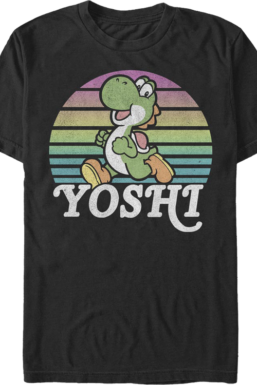 Yoshi Retro Stripes Super Mario Bros. T-Shirtmain product image