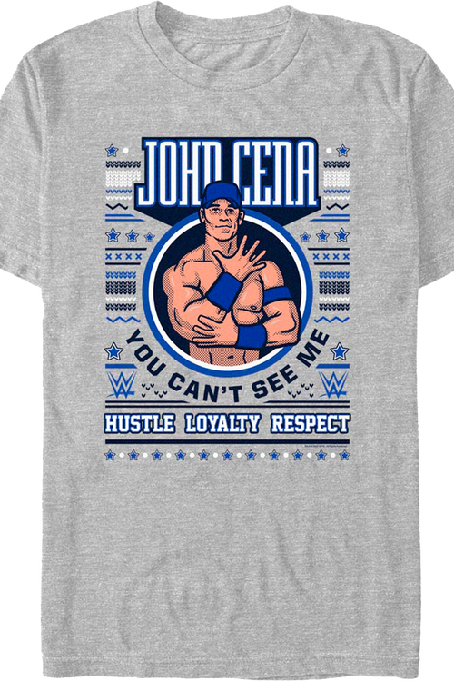 You Can't See Me Faux Ugly Christmas Sweater John Cena T-Shirtmain product image