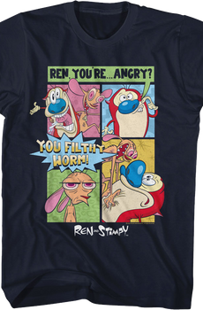 You Filthy Worm Ren And Stimpy T-Shirt