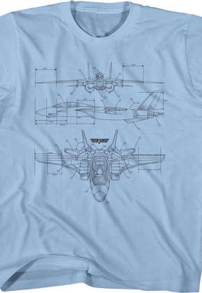 Youth Aircraft Diagram Top Gun Shirt