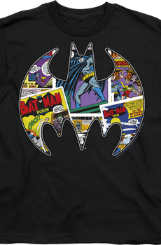 Youth Batman Logo Collage DC Comics Shirt