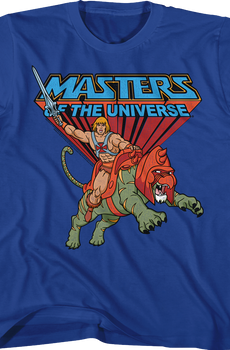Youth Battle Cat and He-Man Masters of the Universe Shirt
