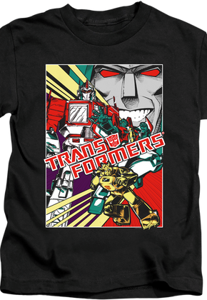 Youth Comic Poster Transformers Shirt
