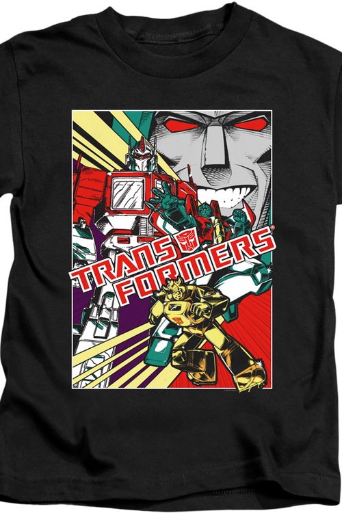 Youth Comic Poster Transformers Shirtmain product image