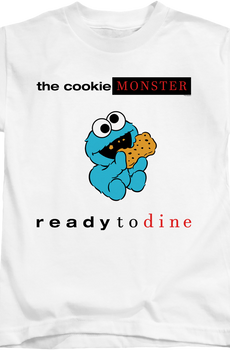 Youth Cookie Monster Ready to Dine Sesame Street Shirt