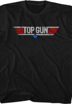 Youth Distressed Logo Top Gun Shirt