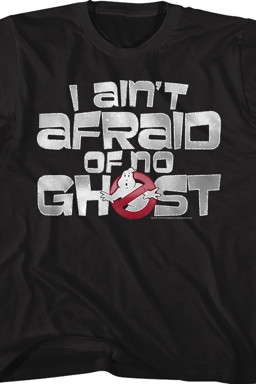 Youth Ghostbusters I Ain't Afraid Of No Ghost Shirtmain product image
