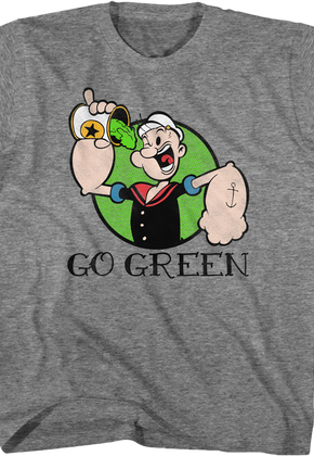 Youth Go Green Popeye Shirt