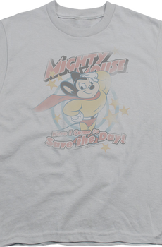 Youth Here I Come to Save the Day Mighty Mouse Shirt