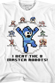 Youth I Beat The 8 Master Robots Mega Man Shirt