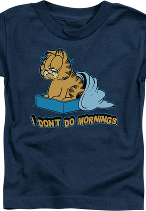 Youth I Don't Do Mornings Garfield Shirt