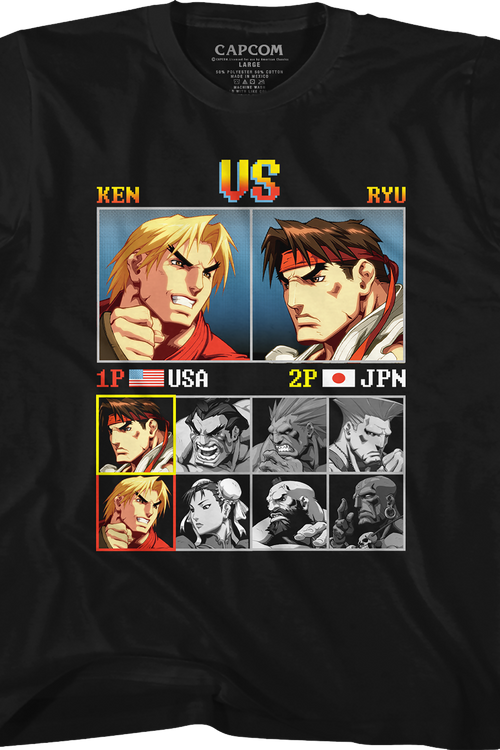 Youth Ken vs Ryu Street Fighter Shirtmain product image