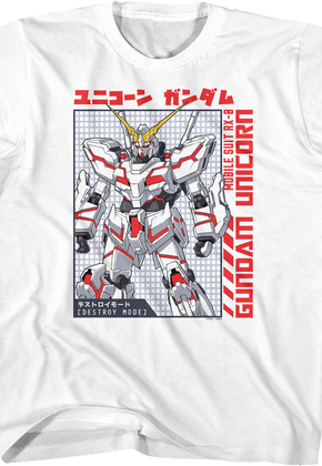 Youth Mobile Suit Gundam Unicorn Shirt