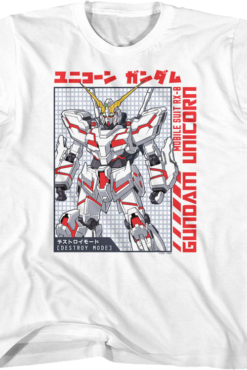 Youth Mobile Suit Gundam Unicorn Shirtmain product image