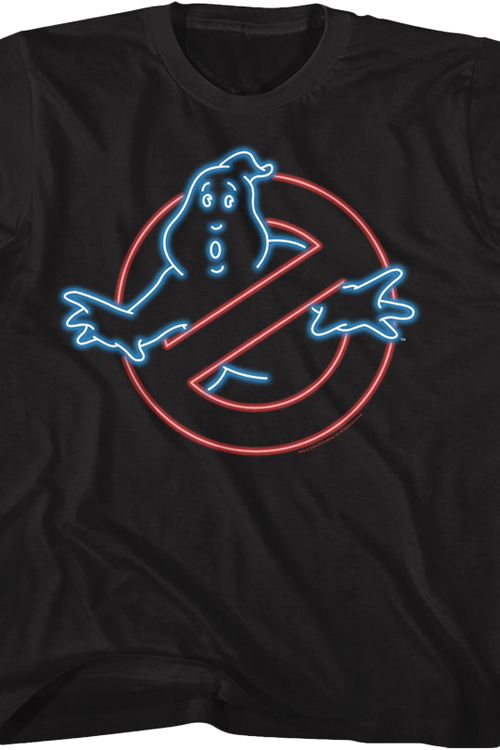 Youth Neon Logo Real Ghostbusters Shirtmain product image