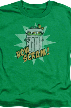 Youth Oscar The Grouch Now Scram Sesame Street Shirt