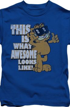 Youth This Is What Awesome Looks Like Garfield Shirt