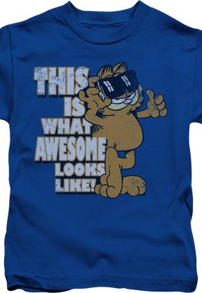 Youth This Is What Awesome Looks Like Garfield Shirt