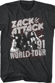 Zack Attack '91 World Tour Saved By The Bell T-Shirt