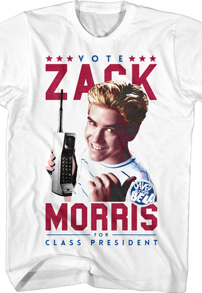 Zack Morris For Class President Saved By The Bell T-Shirt