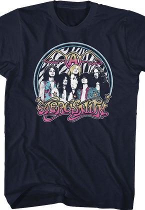 Zebra Print Group Photo Aerosmith T-Shirt