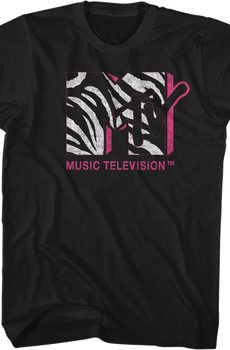Zebra Print Logo MTV Shirt