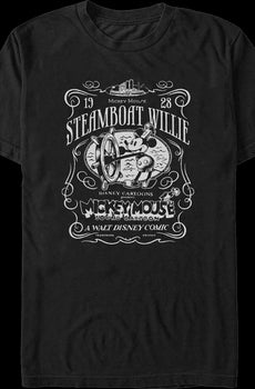 1928 Steamboat Willie Mickey Mouse Disney T-Shirt