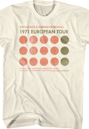 1971 European Tour Creedence Clearwater Revival T-Shirt