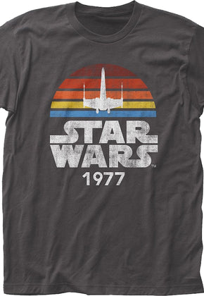 Gray 1977 X-Wing Star Wars T-Shirt