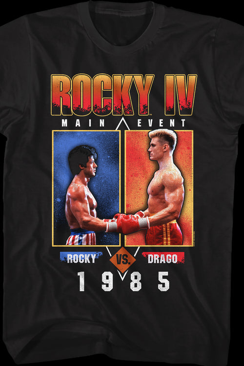 1985 Main Event Rocky vs Drago Rocky IV T-Shirtmain product image