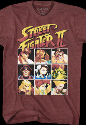 8-Bit Characters Street Fighter II T-Shirt