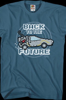 8-Bit DeLorean Back To The Future T-Shirt
