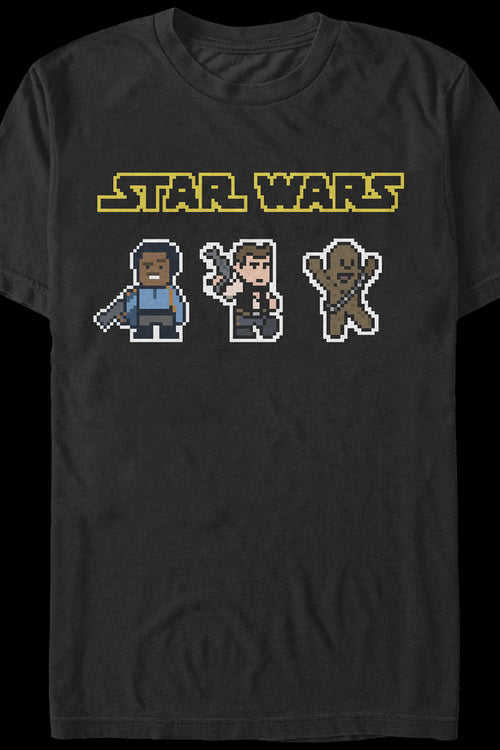 8-Bit Lando Han Chewie Star Wars T-Shirtmain product image