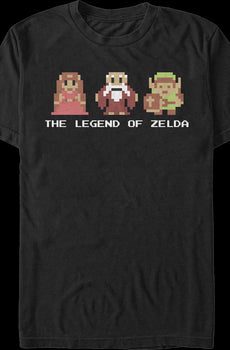 8-Bit Legend of Zelda Characters Nintendo T-Shirt