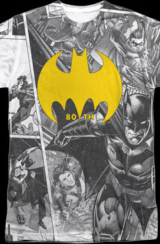 80th Anniversary Collage Batman T-Shirt