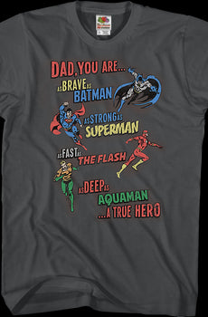 A True Hero Justice League Father's Day T-Shirt