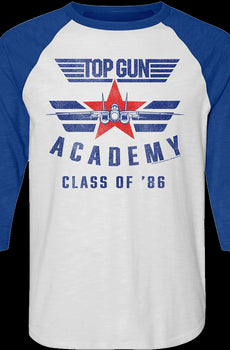 Academy Class Of '86 Top Gun Raglan Baseball Shirt
