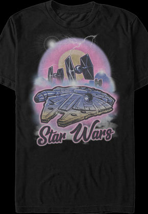 Airbrush Millennium Falcon Star Wars T-Shirt