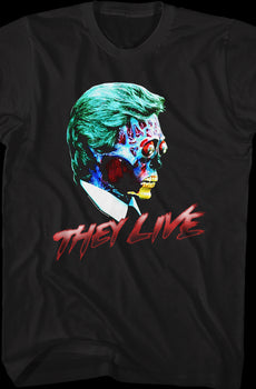 Alien Head Shot They Live T-Shirt