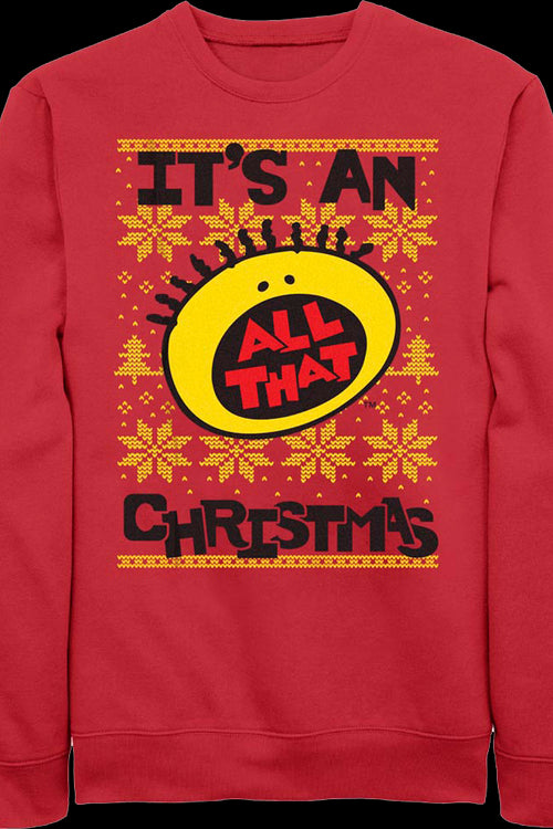 All That Faux Ugly Christmas Sweater Nickelodeon Sweatshirtmain product image