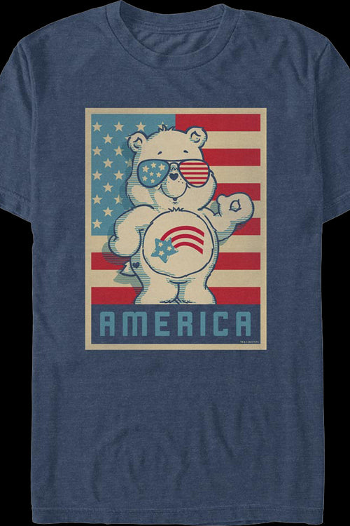 America Cares Bear Patriotic Pose Care Bears T-Shirtmain product image