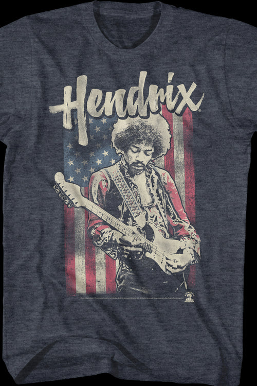 American Flag Jimi Hendrix T-Shirtmain product image