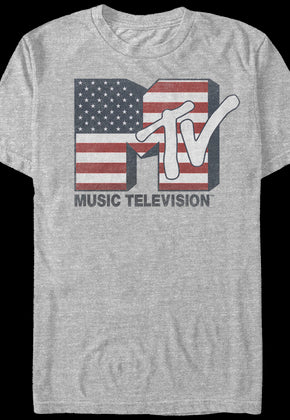 American Flag Logo MTV Shirt